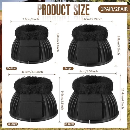Abbylike 1 Pair Fleece Bell Boots for Horses