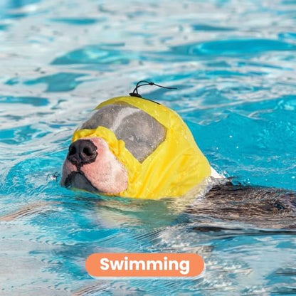 Nanaki Adjustable Shower Caps for Dogs Ears Dog Ear Covers for Bath, Shower Cap Reusable Waterproof Ear Covers for Dogs, Dog Ear Protection for Bath Dog Bath Ear Protection Bathing Grooming Swimming
