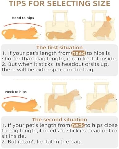 ONECUTE Dog Purse Carrier for Small Dogs Rabbit cat with Large Pockets, Cotton Bag, Dog Carrier Soft Sided, Collapsible Travel Puppy Carrier (Grey, 13.6" L x 6.5" W x 10" H)
