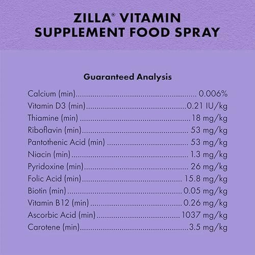 Zilla Vitamin Supplement Food Spray, Reptile Multivitamin, 8 Ounces