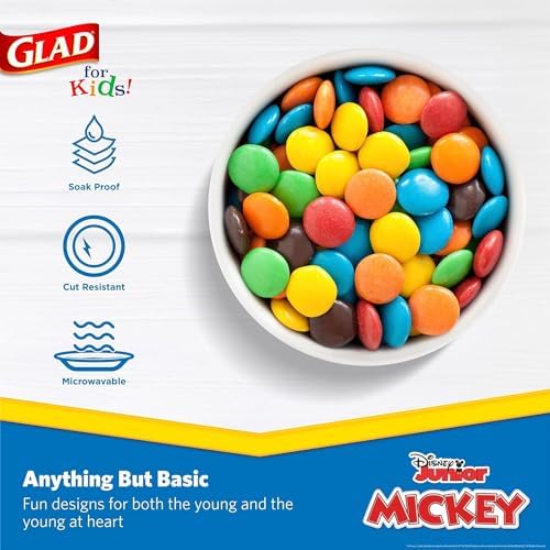 Glad Disney Mickey and Friends Disposable Snack Bowls, 6 Oz, 32 Ct, 10-Pk