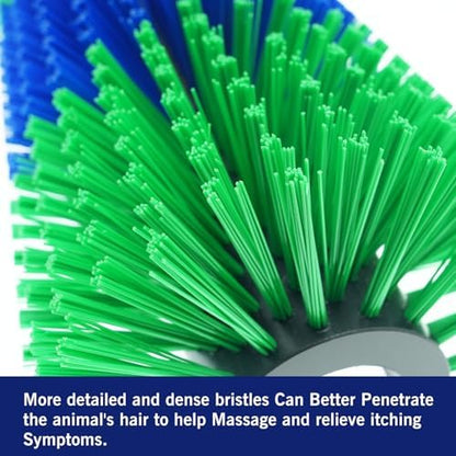 6pcs Livestock Scratching Brush Goat Scratcher Brush Full Massage Grooming Tool with 24 Screws for Cow,Cattle,Cow,Sheep, Horses,Pigs