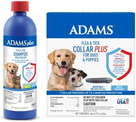 Adams Plus Shampoo 12 oz. + Flea & Tick Collar