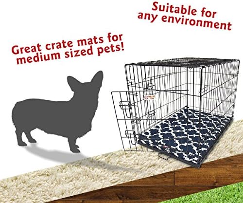 36" Trellis Navy Blue Crate Dog Bed Mat By Majestic Pet Products