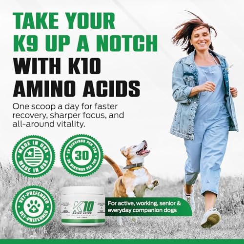 K10 Amino Acids for Dogs, All-in-One Dog Supplement, 30 Servings/Tub