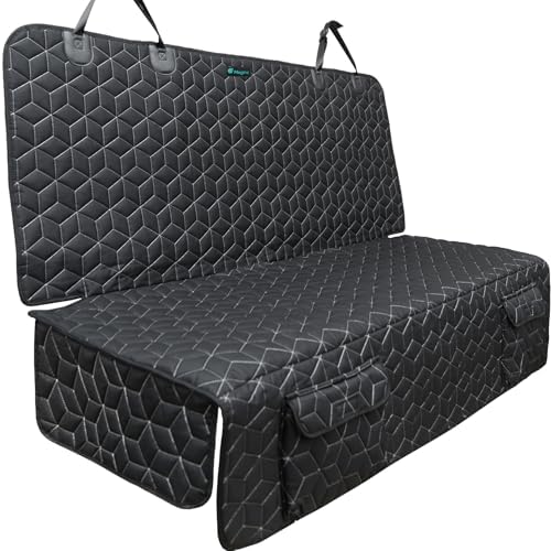 Meginc Dog Car Seat Cover for Back Seat, Waterproof Non-Slip Bench Protector for Dogs & Kids, Durable 600D Scratch Proof Seat Cover for Hair, Scratches, Travel and Daily Use in Full Size SUVs