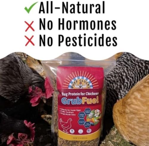 Buff Clucks Grub Fuel Black Soldier Fly Larvae for Chickens, Chick Feed 5lb