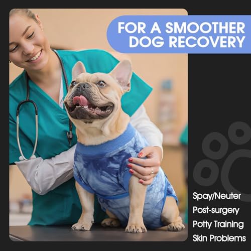 FUAMEY Recovery Suit for Dogs After Surgery,Soft Breathable Dog Bodysuit