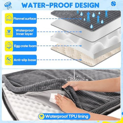 Loiion Dog Car Bed, Non-Slip Backseat Extender Pet Mat 56"x28.7"x2"