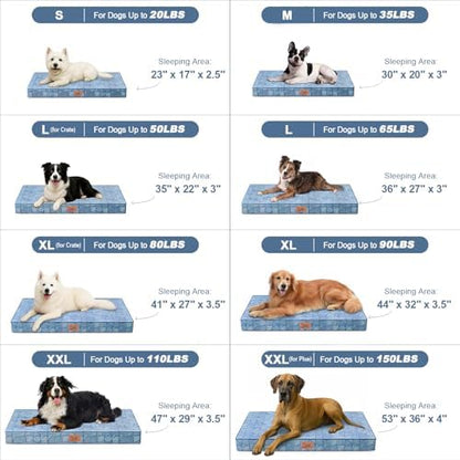 Jumbo Waterproof Orthopedic Dog Bed for Extra Large Dogs