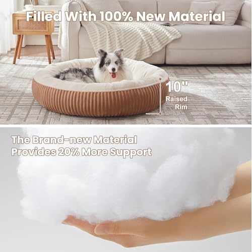 45 inches Calming Donut Dog Bed for Extra Large Dogs,Mocha