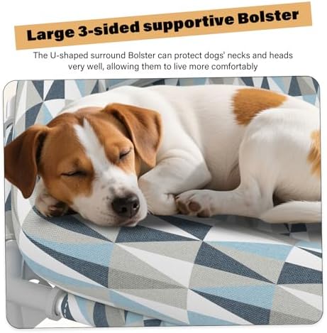 Elevated Dog Bed with Bolster, Raised Cooling Orthopedic Dogs Cot Small