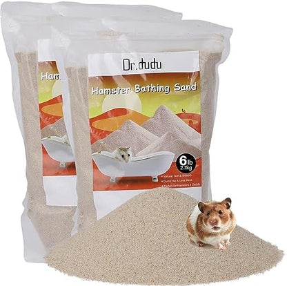 DR.DUDU 12lb Hamster Sand for Sand Bath, Hamster Cage Accessories(Beige)