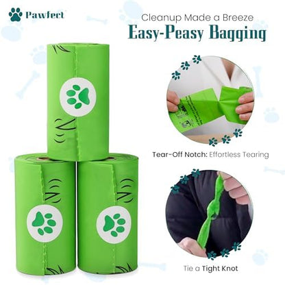 100% Home Compostable Dog Poop Bags - ASTM D6400 & EN 13432 Certified - 18 Rolls of Biodegradable Dog Poop Bags - 270 Bags