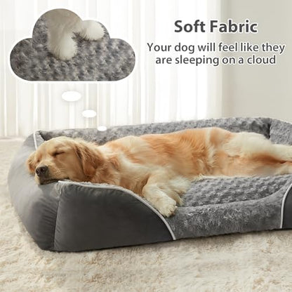 RRPETHOME XL Dog Beds Exra Large Sized Dog for Comfy Sleeping, Washable Rectangle Dog Bed for Large Dogs,Orthopedic Pet Sofa Bed, Dog Couch Bed with Anti-Slip Bottom
