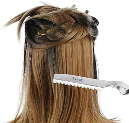 Professional Scissors for Hair, Fcysy Hair Cutting Shears Kit Barber Hairdresser Shears Thinning Scissors Set Straight Edge Razor Salon Supplies for Men, Tijeras De Peluqueria Profesional