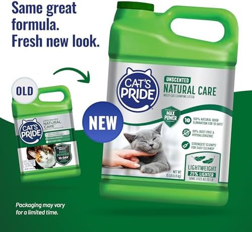 Cat's Pride Natural Care Odor-Eliminating Hypoallergenic Litter 15lb