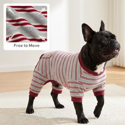 KYEESE Striped Dog Pajamas for Small Dogs Stretchy Onesie for Daily Wear