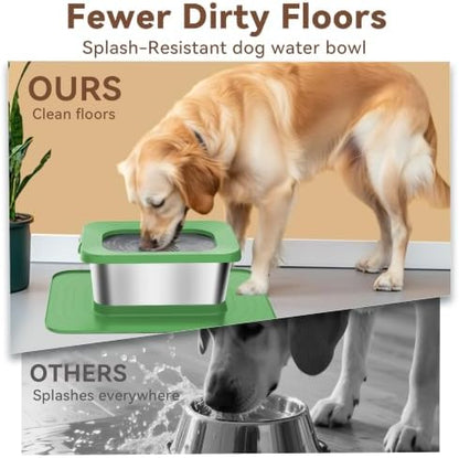 10L No Spill Dog Water Bowl Stainless Steel for Messy Drinkers