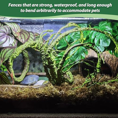 PINVNBY Flexible Bend-A-Branch Jungle Vines Pet Habitat Decor Reptile Plants Terrarium for Lizard, Frogs, Snakes and More Reptiles Climbing (Fat: 43.31 x 0.79 Inch)