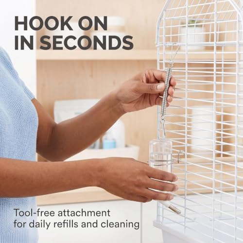 5Pcs Spring with 2 Clips Used Singly or in Combination to Hold Rabbit Water Dispenser Drinking Bottle for Small Animals Feeding and Watering Supplies Pet Supplies