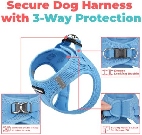 Voyager Step-in Air Dog Vest Harness - Sky Blue, X-Small