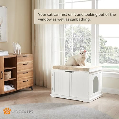 unipaws Cat Bed for Kitty or Small Dogs, Pet Bed with Removable Cover