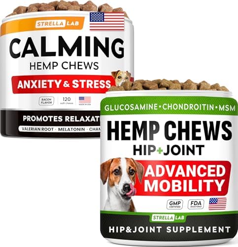 Bundle Hemp Chews + Calming for Dogs - Joint Support+Anxiety Relief
