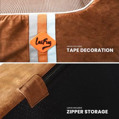 Laifug Orthopedic Dog Beds for Large Dogs,7" Memory Foam Dog Beds,Durable Water Proof Liner Removable and Washable, Nonskid Bottom, Brown 50"x36"x10"