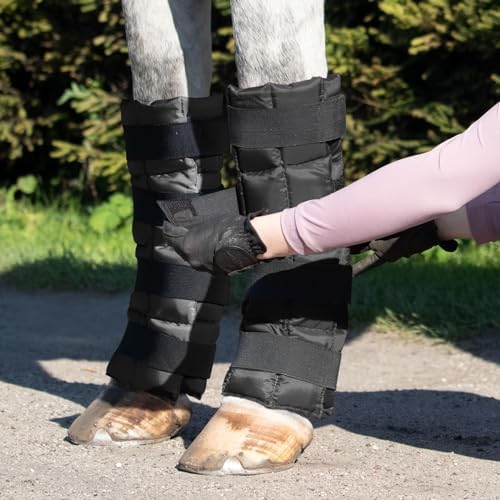 Harrison Howard Ice Boot for Horse Cool Gel Pack Leg Wrap for Treating Full Leg, Knee, Hock Injuries Reusable Ice Cooling Therapy