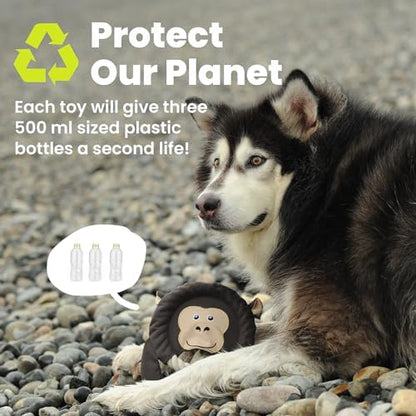 PAWSPIK 2-in-1 Flying Disc & Tug-of-War Dog Toy, Sleepy Sloth