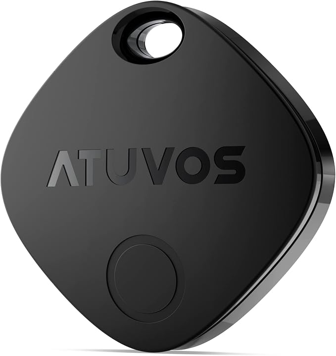 ATUVOS Air Tracker Tag-1 Pack, Bluetooth Luggage Tracker Works with Apple Find My APP (iOS Only, Not for Android), Keys Finder and Item Locator for Luggage, Backpack, Suitcases, Replaceable Battery