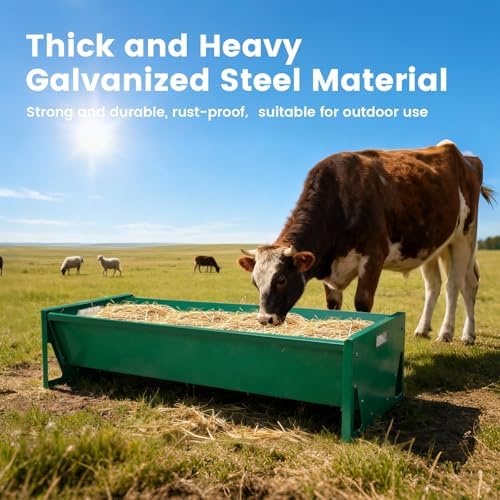 Goat Feeder Horse Trough Livestock Grain & Hay Feeder