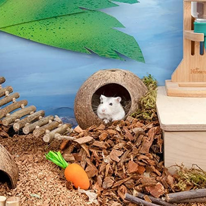 andwe Coconut Hut Hamster House Bed Natural Gerbils Hideout