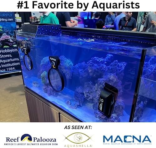 Flipper DeepSee 5" Magnetic Aquarium Viewer – Optical-Grade Magnifying Lens for Glass & Acrylic Tanks up to 5/8" Thick – Hands-Free Underwater Viewing for Fish, Corals & Aquarium Photography – Black