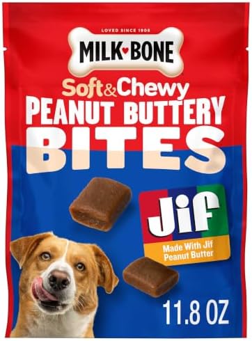 Milk-Bone Soft & Chewy Peanut Buttery Bites, 11.8 Oz. Bag