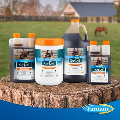 Farnam Next Level Joint Supplement for Horses & Dogs, Helps Maintain Connective Tissue to Ease Stiffness Due to Daily Activity, Joint Supplement for Dogs and Horses, 16 oz, 16-Day Supplyx