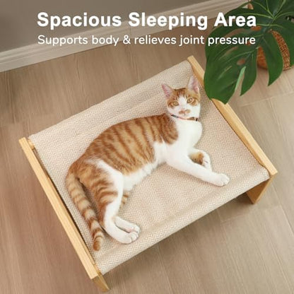 FUKUMARU Large Cat Hammock, Raised Dog Bed for Indoor and Outdoor, Washable