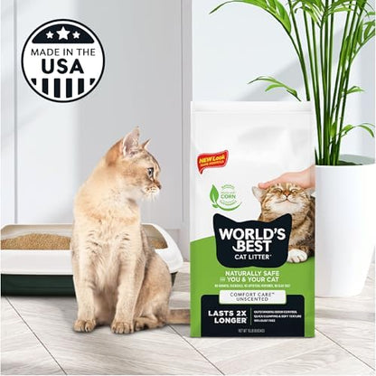 World's Best Cat Litter, Comfort Care, Unscented, Odor Control, 15 lb Bag