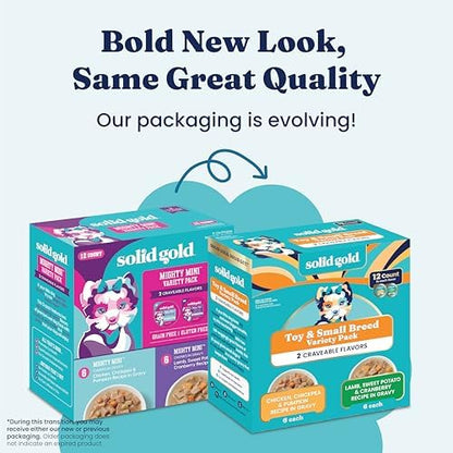 Solid Gold Small Breed Chicken & Lamb Wet Dog Food Topper Variety Pack 12ct