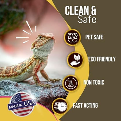Bearded Dragon Tank Cleaner Spray, 32oz – Non-Toxic, No-Rinse, Made in USA