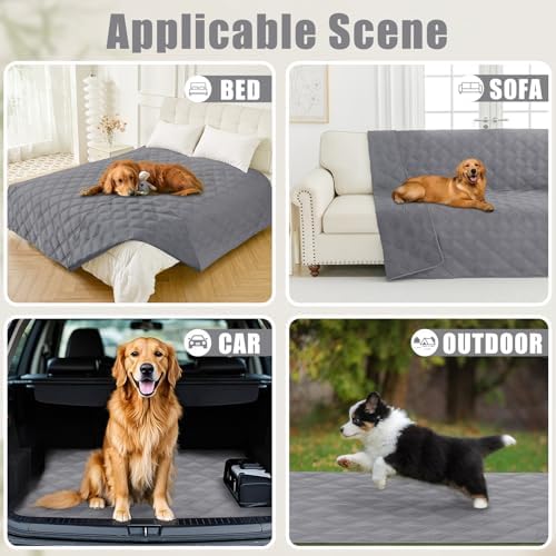 Smiry Waterproof Dog Bed Cover, Reversible Pet Blanket for Sofa Couch