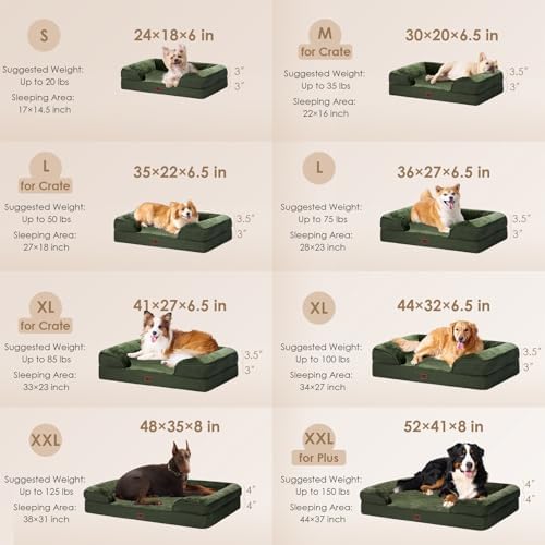 EHEYCIGA Orthopedic XXL Dog Bed, Waterproof Washable XL Big Pet Bed 48"