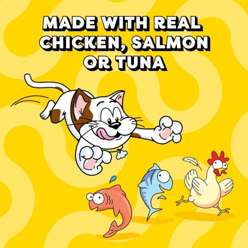 Temptations Creamy Puree Cat Treats, Chicken, Salmon & Tuna, 24 Count