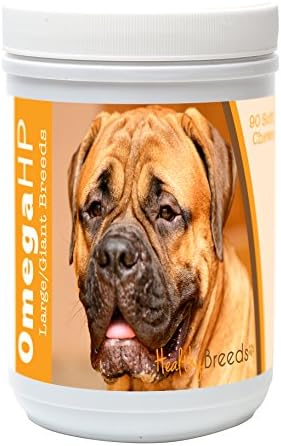 Healthy Breeds Bullmastiff Omega HP Fatty Acid Skin and Coat Support Soft Chews 90 Count