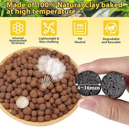Legigo 4 LB Organic Expanded Clay Balls Terrarium Substrate for Reptiles