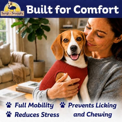 Surgi Snuggly Dog Surgery Recovery Suit, Cone Alternative, Spay/Neuter M