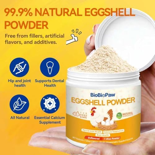 Eggshell Powder for Dogs & Cats Crushed Calcium Supplement