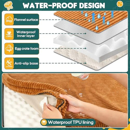 Loiion Dog Car Bed, Non-Slip Backseat Extender Pet Mat 50"x24.6"x2"