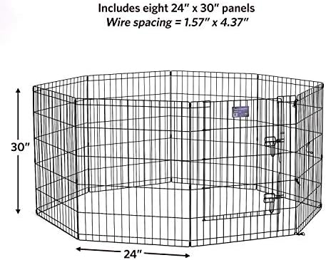 MidWest 30-Inch Exercise Pen, Single Door, 16 Sq Ft Play Area